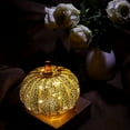 thumbnail image 3 of THOPBPRK Cherishous Twinkle LED Light Pumpkins, Mercury Glass Pumpkin Light with Timer for Halloween Pumpkin Decorations Fall and Thanksgiving Christmas Decor,Gold (B, 2 PACK), 3 of 9