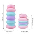 thumbnail image 3 of Back to School Supplies Silicone Water Cup Foldable Outdoor Sporting Goods Portable Kettle Travel Mountaineering Water Bottle Water Cup School Supplies for Kids, 3 of 4