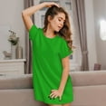 thumbnail image 3 of Disketp Green para Camisón Corto de Manga Corta para Mujeres, Camisón Cómodo con Escote Redondo, Bonito y Confortable, 3 of 6