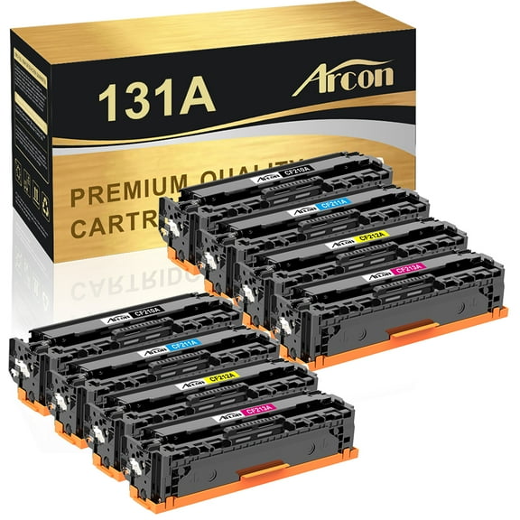 Arcon 8-Pack Compatible Toner for HP 131A CF210A CF211A CF212A CF213A Pro 200 Color M251n M251nw MFP M276n M276nw Printer Ink (Black Cyan Yellow Magenta)