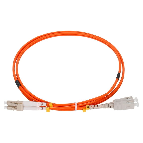 Uxcell 1 Meter 3.2Ft Fiber Patch Cable Multimode Duplex LC-SC OM1 LSZH Fiber Optic Jumper Orange For Optical Fiber 1Pcs