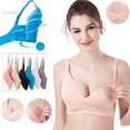 thumbnail image 2 of Ladies Nursing Underwear Monochrome Skin Friendly Practical Free Elastic Bra, 2 of 2