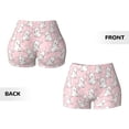 thumbnail image 5 of Vsdgher Cute Rabbit print Workout Shorts for Women Seamless Soft Smooth Gym Yoga Scrunch Active Exercise Fitness Shorts, 5 of 8