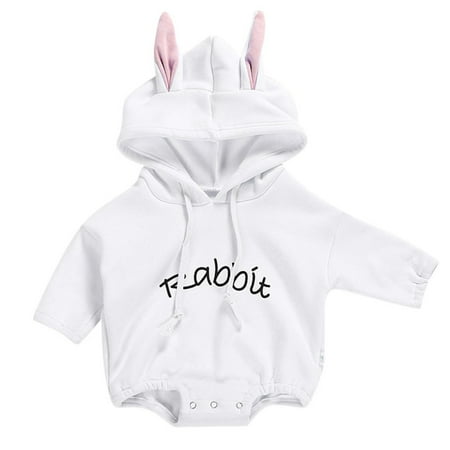 

BSDHBS Boy Summer Outfits Todder Kid Baby Girl Boy Rabbit Letter Sweatshirt Tops Romper Pullover Bodysuit