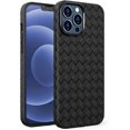 thumbnail image 1 of Compatible con iPhone 12PRO MAX Funda de teléfono con diseño de textura tejida y cuero, material de TPU Funda de teléfono de diseño ultrafino (Iphone 12PROMAX, 6.7", b, 1 of 5
