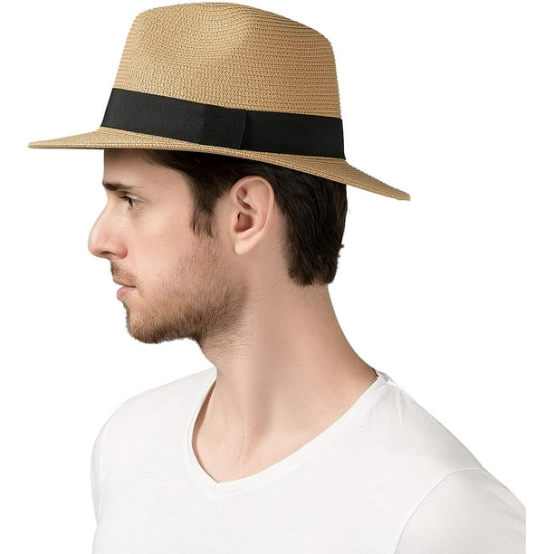 Folding Hat Sun Hats For Women Men Wide Fedora Straw Beach Hat