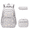 Daisy A/Gray, variant on Teen Backpack Set with Insulated Lunch Bag & Pencil Case, Water-Resistant Nylon School Bag(Daisy A/Pink)