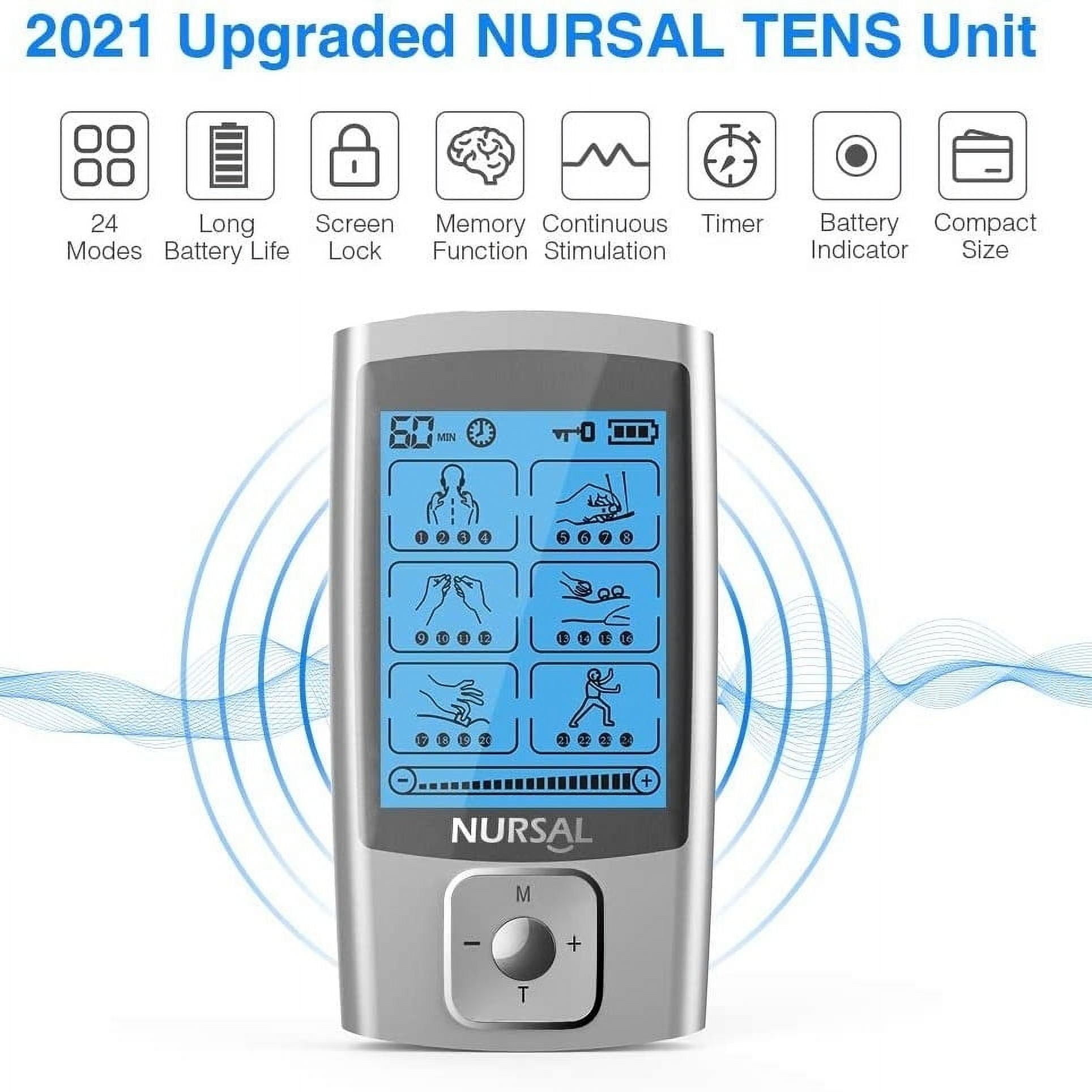 Tens Ems Unit Muscle Stimulator With 8 Electrode Pads, Dual Channel Tens  Machine With 8 Modes For Muscle Relaxation And Stimulation, Suitable For  Home Use By Men And Women