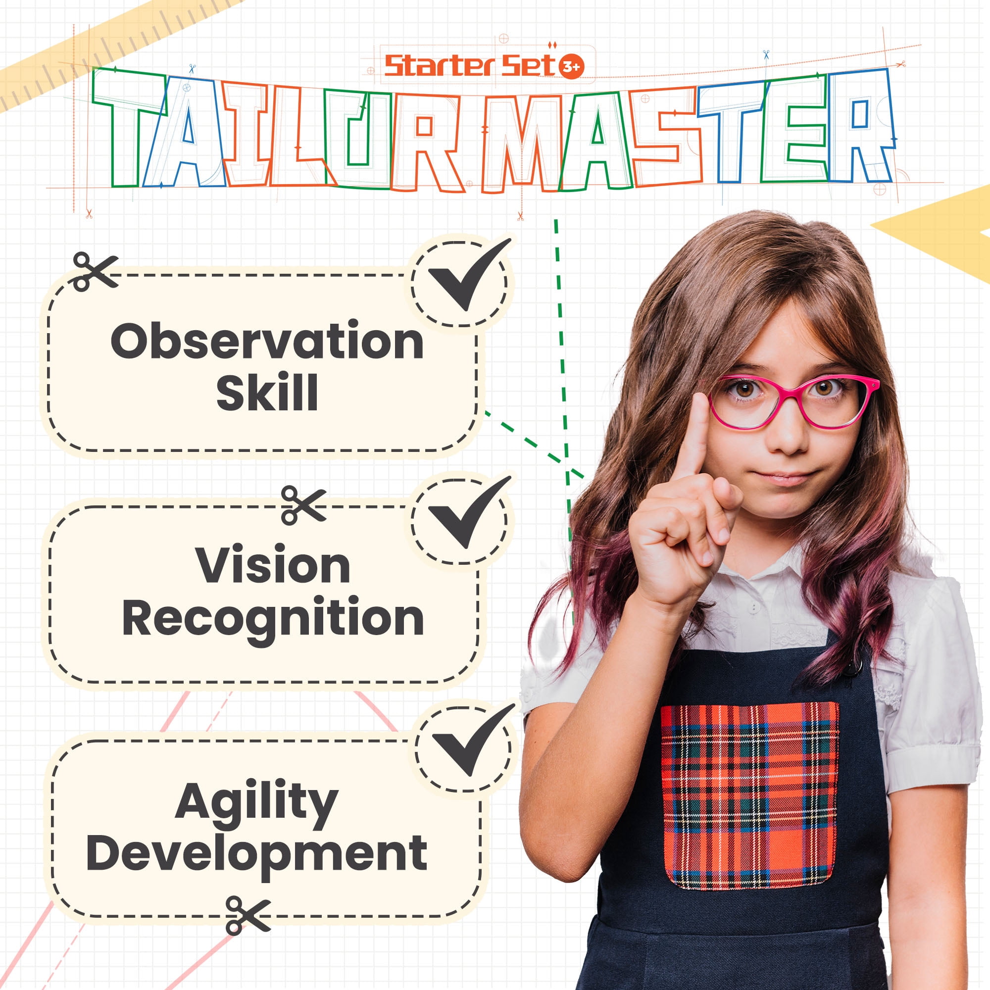 Whales Entertainment Tailor Master Starter Set 3+ Easy  Matching Board Game for Family