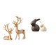 thumbnail image 1 of Conjunto De Esculturas Coleccionables De Cerámica Y Renos Europeos Para Amantes De Los Ciervos Y Los Conejos. Decoración Perfecta Para Pascua Y Armarios De Jardín., 1 of 8