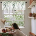 thumbnail image 5 of Valances for Windows Eucalyptus Leaf Watercolor Green Plant Country Valance Rod Pocket Window Treatments Curtains for Kitchen Small Windows Living Room Bedroom Bathroom, 42"x12", 5 of 7