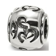 Reflection Beads QRS3993 Sterling Silver Reflections Antiqued Om Bead