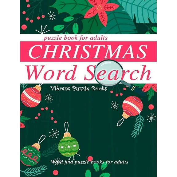 Christmas word search puzzle book for adults.: Word find puzzle books for adults, (Paperback)