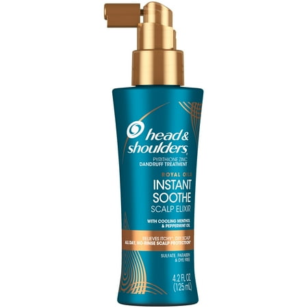 Oil Free Treatment - Head and Shoulders Royal Oils Instant Soothe Scalp Elixir Treatment with Menthol & Peppermint Oil, 4.2 fl oz