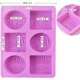 thumbnail image 2 of Juego de 2 moldes de silicona rectangulares y ovalados con motivos de hojas, 2 of 5