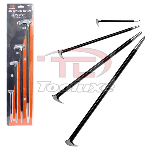 Tooluxe 00240L 4pc Heel Pry Bar Set 6/" 12/" 20/" 16/"