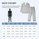 thumbnail image 4 of Balery Silver Mosaic Pijama para Hombre de Dos Piezas con Manga Larga, Conjunto de Dormir y Descanso Suave con Bolsillos-Medium, 4 of 7