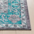 thumbnail image 5 of Well Woven Areva Machine Washable Teal Blue Vintage Oriental Medallion Flat Pile Runner Rug 2x7 (2'1" x 7'3" Runner), 5 of 8
