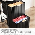 thumbnail image 5 of Ktaxon 2-Drawer File Cabinet Vertical Filing Cabinet for Letter A4-Sized Files Easy to Assemble, Modern Style Fluted Design, 5 of 12