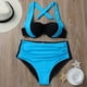 thumbnail image 2 of Traje de baño de bikini sexy para mujer, trajes de baño de cintura alta, traje de baño con cuello halter y push-up, 2 of 5