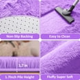 thumbnail image 5 of KIXINWA Purple Round Rug for Girls Bedroom, 4x4 Feet Fluffy Circle Rug for Kids Room, Fuzzy Circular Rug, Plush Shaggy Soft Area Rug for bedroom, Non Slip Living Room Rug, Nursery Dorm Cute Small Rug, 5 of 6