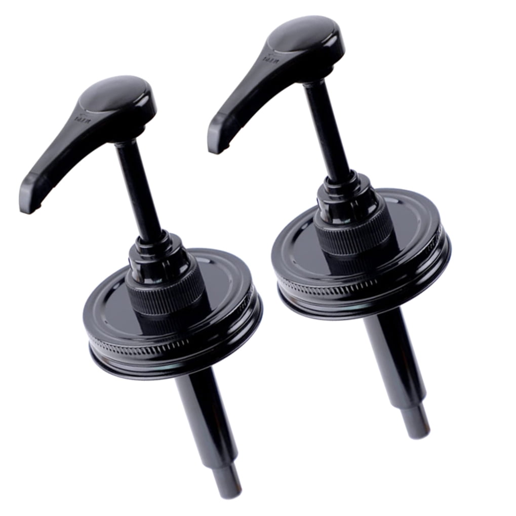 BESTYASH 2Pcs Syrup Pump Dispenser Plastic Pumps for Restaurant Use Black Color Material