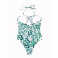 thumbnail image 2 of Lovito Boho Tropical Backless Lace Up Tropical Bikini Sets, 2 of 5