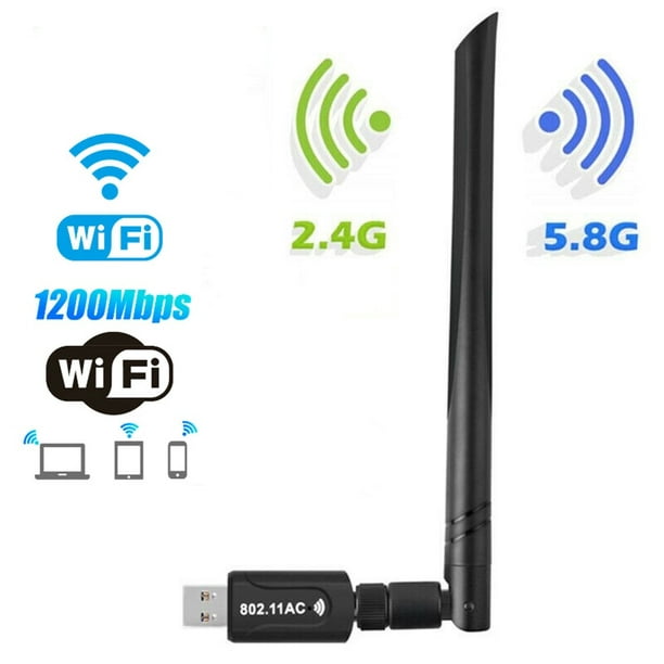 Usb Wifi Adapter For Pc Wireless Wifi Adapter 10mbps Dual Band 2 4g 5g Wireless Adapter Usb 3 0 Network Adapter With High Gain Antenna Walmart Com Walmart Com