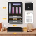 9 IN1 Bamboo Storage Bag Drawer Organizer with Cutter, Foil and Plastic ...