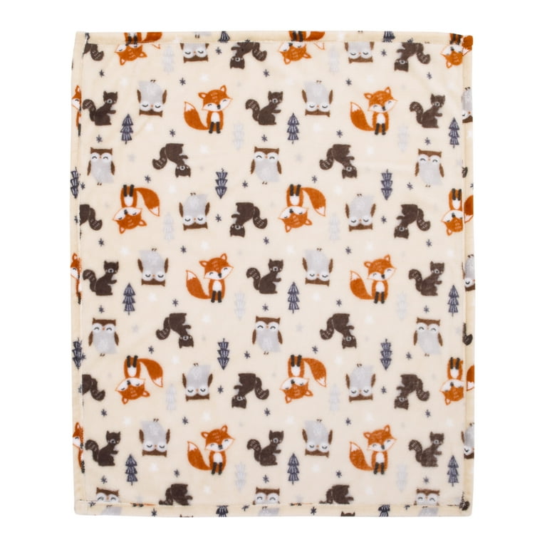 Parent s Choice Fox Woodland Baby Blanket 30x36 inches Walmart