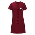 thumbnail image 3 of Patlollav 2024 Womens Dresses,Women Summer Short Sleeve Dresses Contrasting Color for Home Short Dress, 3 of 6