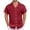 Red, variant on Men's Tshirts Short Sleeve Casual Lapel Button Down Graphic Fishing Shirt Short Sleeve Casual Breathable Tees Button Down Dressy Casual Tops