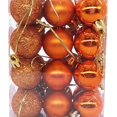 thumbnail image 4 of Mini Shatterproof Ball Ornaments, Christmas Ornament Set, Holiday Tree Decor, Festive Bauble Gift for Family Home, 2", Orange, 24 Pack, 4 of 4