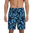 thumbnail image 1 of Fotbe Blue Butterfly Pantalones Cortos de Pijama para Hombre, Ropa de Dormir, Pantalones de Pijama Cortos para Hombre-XX-Large, 1 of 6