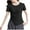 Black, variant on Women's Short Sleeve Workout Tops Ruched T-Shirts with Side Slit, Breathable Athletic Exercise Tee Shirts Summer Clearance