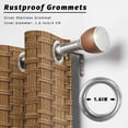 thumbnail image 2 of Outdoor Curtains for Patio Waterproof, Vintage Rattan Outdoor Privacy Panels Grommet, Minimalist Abstract Wicker Texture Brown Blackout Outside Curtains for Porch/Cabana 54"x108", 2 Panels, 2 of 8