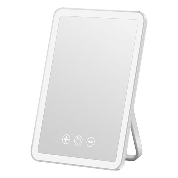 Hogar y jardín, Decoración de otoño, Electrodomésticos, Espejo de belleza con luz LED recargable para escritorio, tocador para dormitorio de estudiantes.