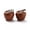 Goldstone, variant on 10x Gemstone Pendants Carved Apple Bead Charms 14mm Natural & Synthetic Stone-Obsidian