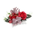 thumbnail image 5 of XASZHN Flower Hair Side Combs Slide Clips Floral Bows Hairpins Women Red_005 One Size, 5 of 5