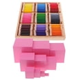 thumbnail image 1 of Torre Montessori Pink, Caja de Color Montessori, Bloques de Construcción para Niños, Juguete de Cubo apilable, Juguete de Madera Montessori Materials, Juguete Educativo para Niños, 1 of 9