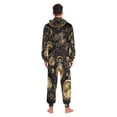 thumbnail image 6 of Gold Clocks Machines Adult Onesie Pajamas Slim Fit Christmas One Piece Suit Pjs for Women and Men Hooded Zipper, 6 of 7