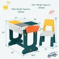 thumbnail image 2 of Patiojoy Kids 5-In-1 Building Block Table w/Chair & Double-sided Table Top Children Drawing Table Best Gift for Kids, 2 of 7