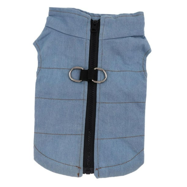 Trajes de Mezclilla perfecl para Perros Ropa de Mascotas Chalecos Jeans Light Blue-S
