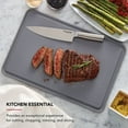 thumbnail image 2 of KitchenAid 12x18 Poly Cutting Board, Perimeter Trench, Non Slip Edges, Dishwasher Safe Matte Gray, 2 of 9