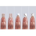 thumbnail image 1 of 150 piezas de uñas largas con punta francesa, Dsixnails Swirl Square, uñas suaves para mujeres, 5 estilos, uñas acrílicas preduraderas con punta francesa, sin necesidad de limar uñas postizas, extensi, 1 of 7