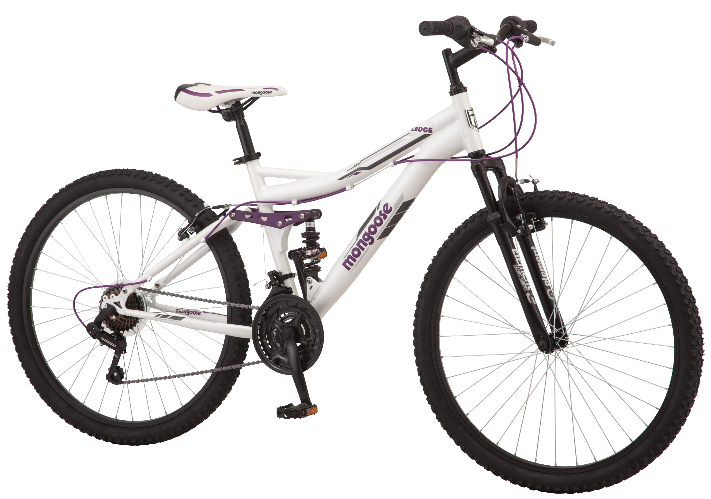 Mongoose Ledge 2.1 Mountain Bike, 26-inch wheels, 21 speeds, womens frame, white - image 5 of 7