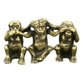 thumbnail image 1 of 6Pcs Monkey Shape Classic Office Desk Decor Copper Model Statue Decor, 1 of 8
