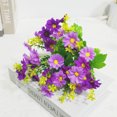 thumbnail image 1 of KUIZAP 28 Heads Silk Artificial Fake Flowers Daisy Bunch Bouquet Home Wedding Decor Chrysanthemum(Red Lotus+Light Lotus), 1 of 7