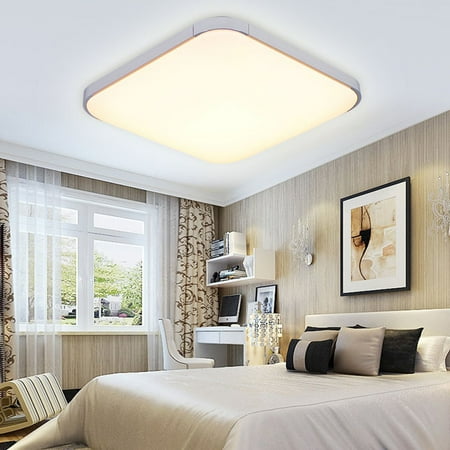 Step Light Fixture Surface Mount - 24W Square Modern LED Ceiling Light Warm White Dimming Ceiling Down Light Surface Mount Fixture for Living Room Bedroom Supermarket Home Decor