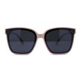 thumbnail image 3 of Womens Oversize Inset Lens Horn Rim Hipster Sunglasses Pink Black, 3 of 4